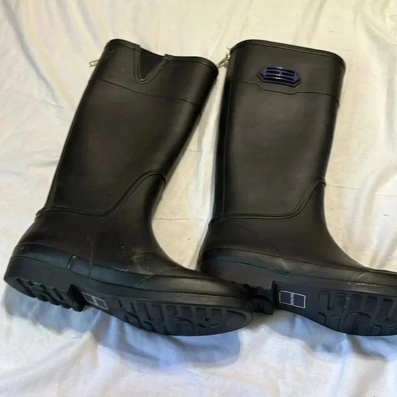Tommy Hilfiger Women’s 9 Black TWcoastal Tall Rubber Boots Rainboots Rain Winter - Picture 2 of 8